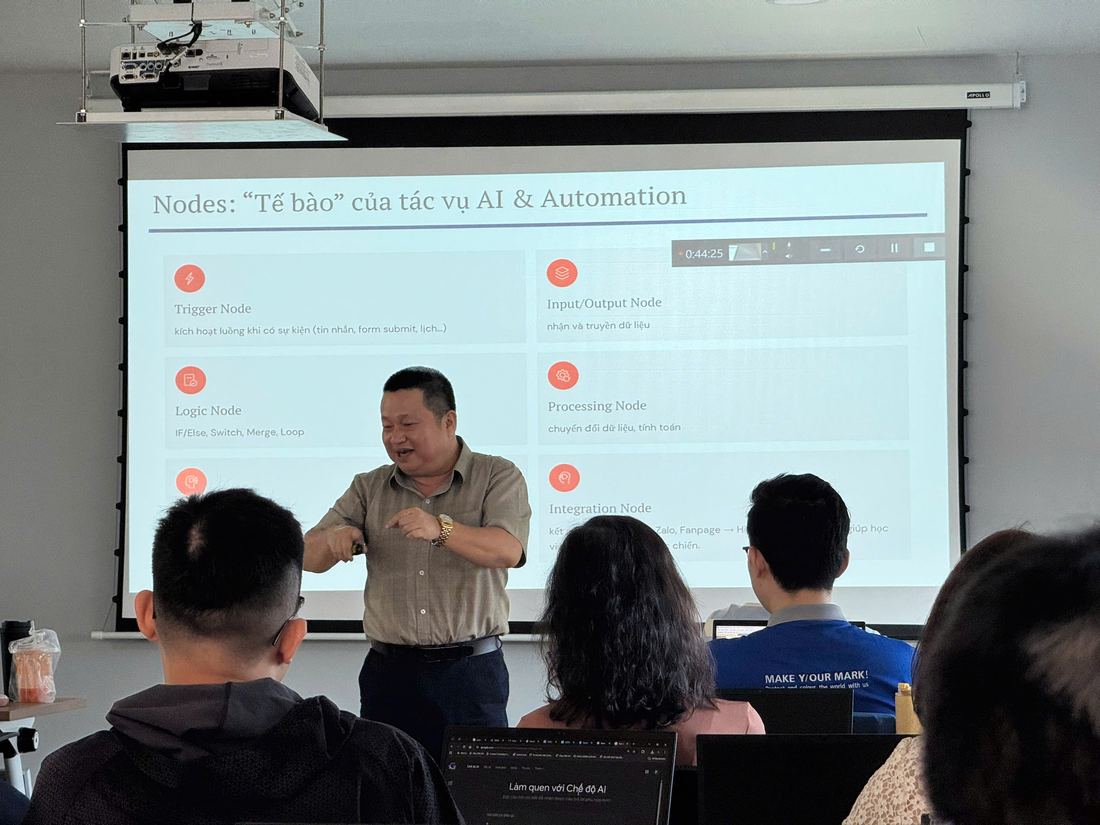 Buổi đào tạo AI của TS Huỳnh Tiên Hiếu (ảnh 1)
